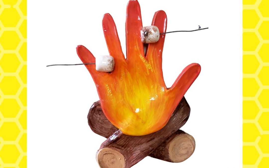 Kid’s Clay Campfire Handprint