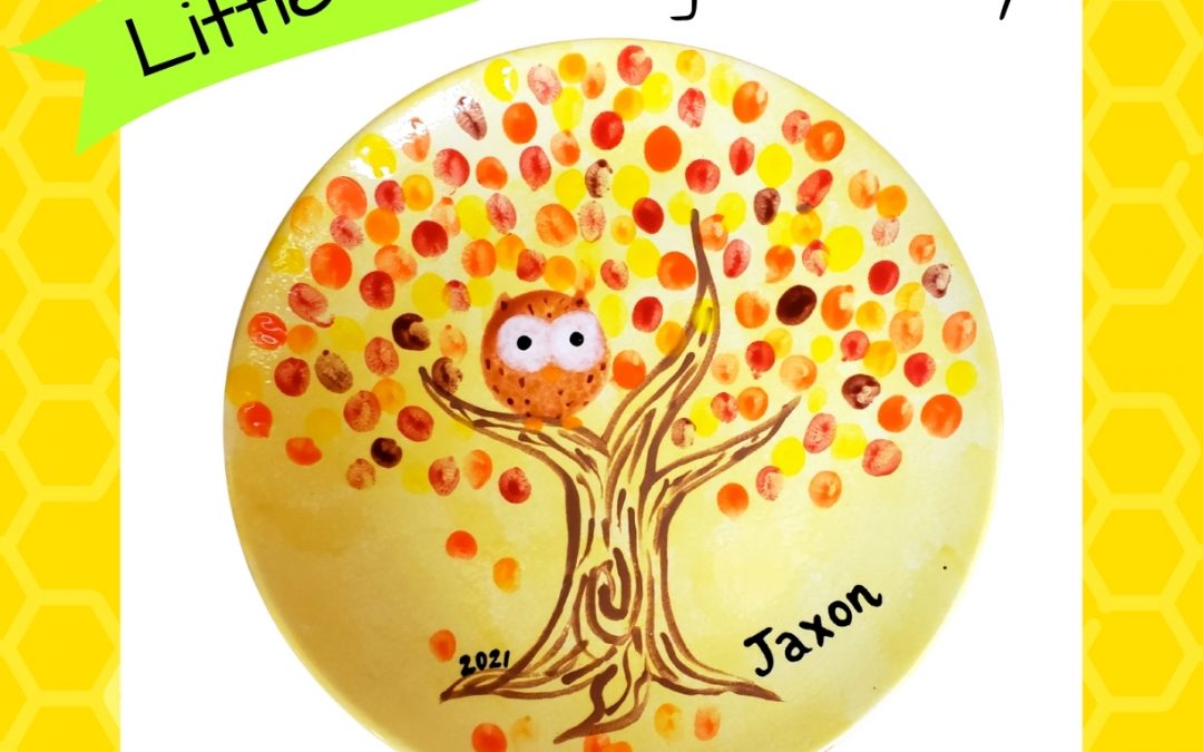 Little Bees Pottery: Autumn Owl Plate