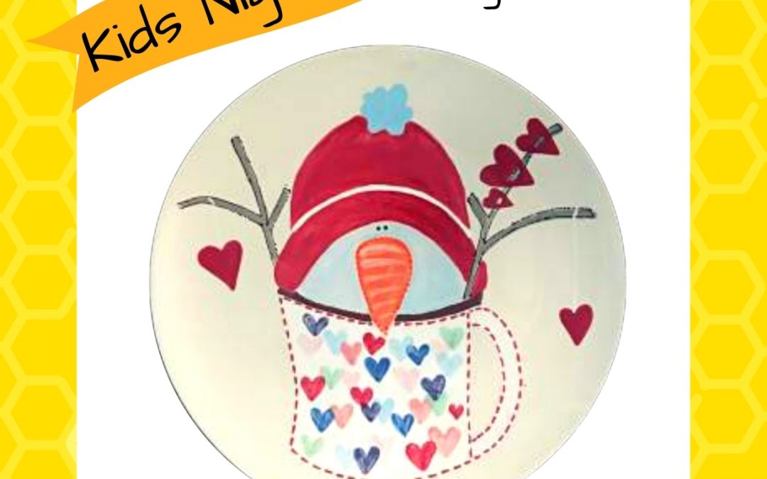 Paint & Bingo: Cup of Love plate